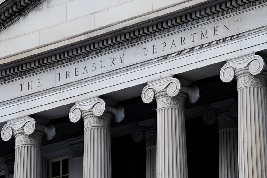 Image showing the building of US Treasury Department managing Foreign Treasury Holdings, Treasury yields, and the US dollar