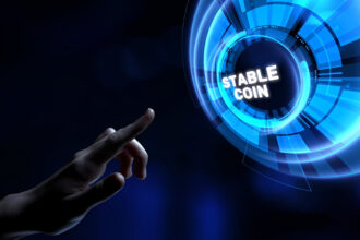 A graphic meant to show digital assets or stablecoin regulation and Institutional crypto adoption for digital assets.